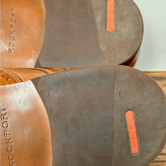 Rockport Style Purpose Brogue Wing Tip Oxford Dress Shoes 11 Brown - Picture 5 of 11